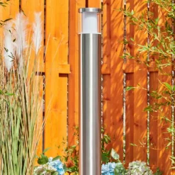 hofstein Borne lumineuse Leon LED Nickel mat, 1 lumière