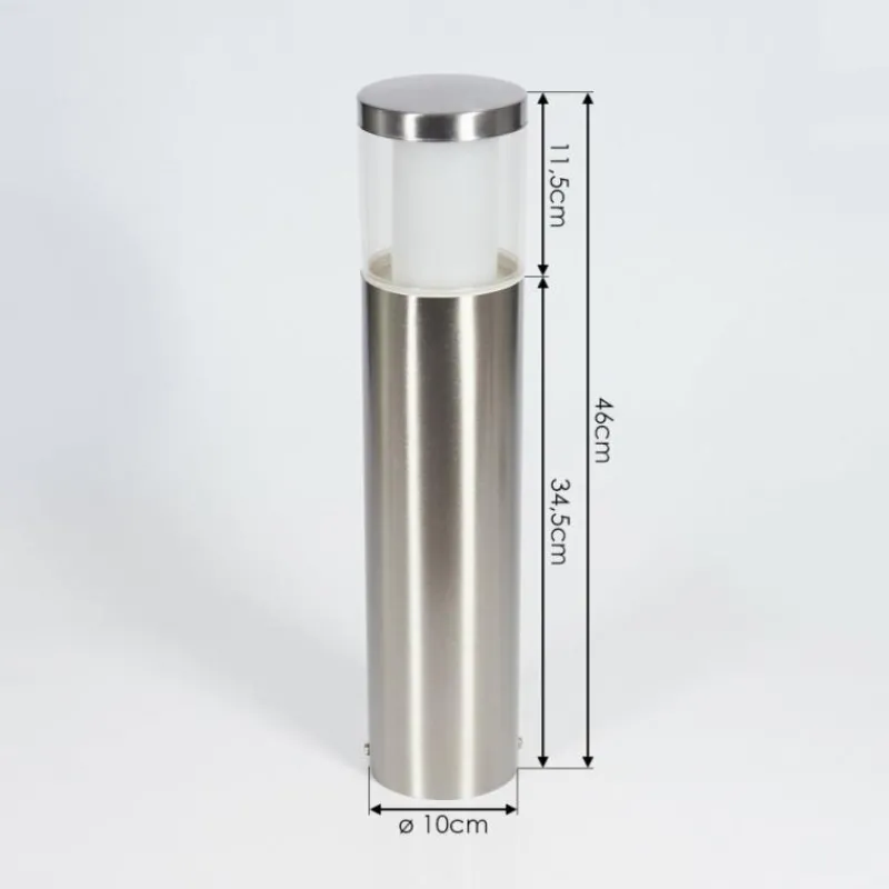 hofstein Borne lumineuse Leon LED Nickel mat, 1 lumière