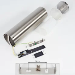 hofstein Borne lumineuse Leon LED Nickel mat, 1 lumière