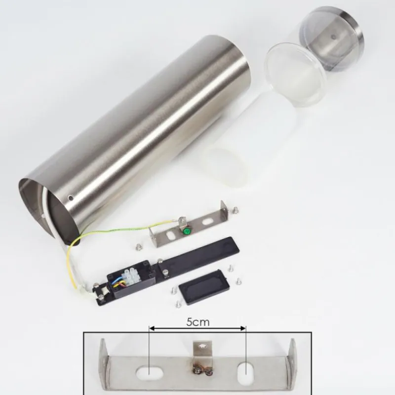 hofstein Borne lumineuse Leon LED Nickel mat, 1 lumière