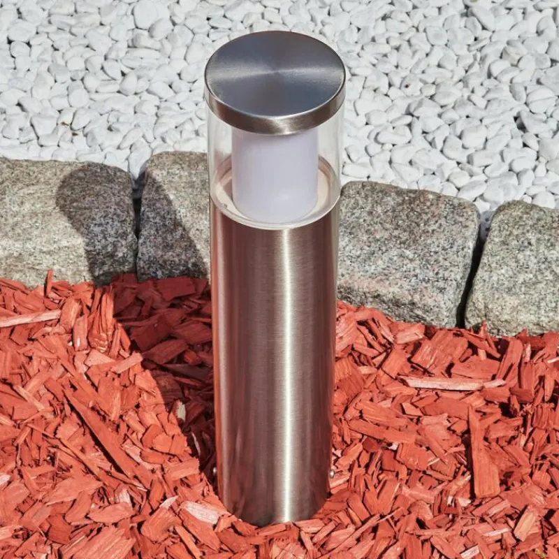 hofstein Borne lumineuse Leon LED Nickel mat, 1 lumière