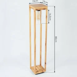 Style Boho-Chic-hofstein Borne lumineuse Leset Brun, Couleur bois, 1 lumière