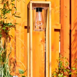 Style Boho-Chic-hofstein Borne lumineuse Leset Brun, Couleur bois, 1 lumière