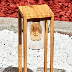 Style Boho-Chic-hofstein Borne lumineuse Leset Brun, Couleur bois, 1 lumière