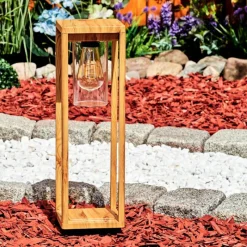 Style Boho-Chic-hofstein Borne lumineuse Leset Brun, Couleur bois, 1 lumière