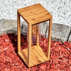 Style Boho-Chic-hofstein Borne lumineuse Leset Brun, Couleur bois, 1 lumière