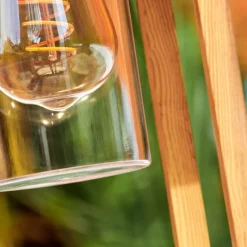 Style Boho-Chic-hofstein Borne lumineuse Leset Brun, Couleur bois, 1 lumière