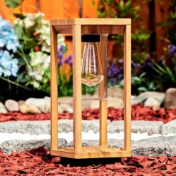 Style Boho-Chic-hofstein Borne lumineuse Leset Brun, Couleur bois, 1 lumière