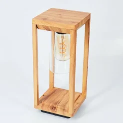 Style Boho-Chic-hofstein Borne lumineuse Leset Brun, Couleur bois, 1 lumière