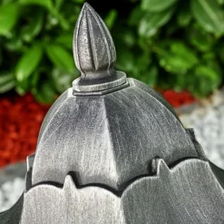 Luminaires Rustiques-hofstein Borne lumineuse Lignac Noir, Argenté, 1 lumière