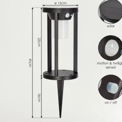 hofstein Borne lumineuse Lokpano LED Noir, 1 lumière, Détecteur de mouvement