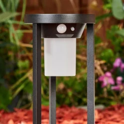 hofstein Borne lumineuse Lokpano LED Noir, 1 lumière, Détecteur de mouvement