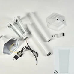 Luminaires Rustiques-hofstein Borne lumineuse Loria Blanc, 1 lumière