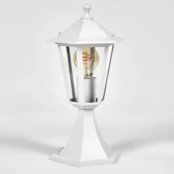 Luminaires Rustiques-hofstein Borne lumineuse Loria Blanc, 1 lumière