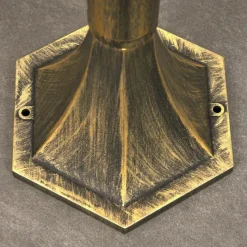 Luminaires Rustiques-hofstein Borne lumineuse Loria Brun, Or, Noir, 1 lumière, Détecteur de mouvement