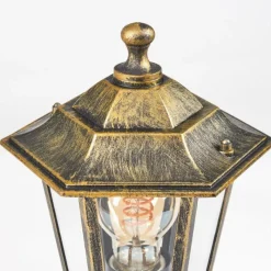 Luminaires Rustiques-hofstein Borne lumineuse Loria Brun, Or, Noir, 1 lumière