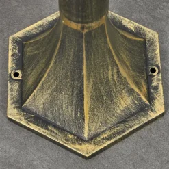 Luminaires Rustiques-hofstein Borne lumineuse Loria Brun, Or, Noir, 1 lumière