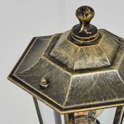 Luminaires Rustiques-hofstein Borne lumineuse Loria Brun, Or, Noir, 1 lumière