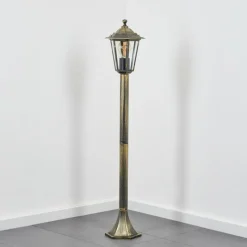 Luminaires Rustiques-hofstein Borne lumineuse Loria Brun, Or, Noir, 1 lumière