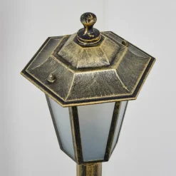 Luminaires Rustiques-hofstein Borne lumineuse Loria Brun, Or, Noir, 1 lumière