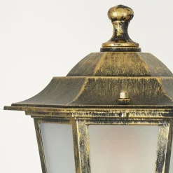 Luminaires Rustiques-hofstein Borne lumineuse Loria Brun, Or, Noir, 1 lumière