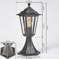 Luminaires Rustiques-hofstein Borne lumineuse Loria Noir, Argenté, 1 lumière