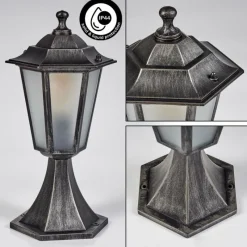 Luminaires Rustiques-hofstein Borne lumineuse Loria Noir, Argenté, 1 lumière