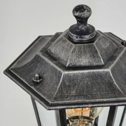 Luminaires Rustiques-hofstein Borne lumineuse Loria Noir, Argenté, 1 lumière