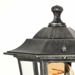 Luminaires Rustiques-hofstein Borne lumineuse Loria Noir, Argenté, 1 lumière