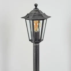 Luminaires Rustiques-hofstein Borne lumineuse Loria Noir, Argenté, 1 lumière