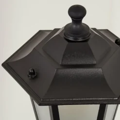 Luminaires Rustiques-hofstein Borne lumineuse Loria Noir, 1 lumière, Détecteur de mouvement