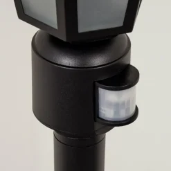 Luminaires Rustiques-hofstein Borne lumineuse Loria Noir, 1 lumière, Détecteur de mouvement