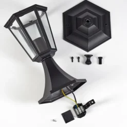 Luminaires Rustiques-hofstein Borne lumineuse Loria Noir, 1 lumière