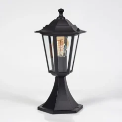 Luminaires Rustiques-hofstein Borne lumineuse Loria Noir, 1 lumière