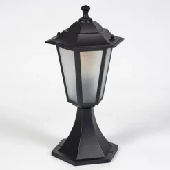 Luminaires Rustiques-hofstein Borne lumineuse Loria Noir, 1 lumière