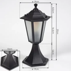 Luminaires Rustiques-hofstein Borne lumineuse Loria Noir, 1 lumière