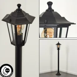 Luminaires Rustiques-hofstein Borne lumineuse Loria Noir, 1 lumière