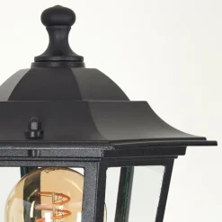 Luminaires Rustiques-hofstein Borne lumineuse Loria Noir, 1 lumière