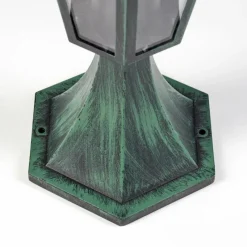 Luminaires Rustiques-hofstein Borne lumineuse Loria Vert, Noir, 1 lumière