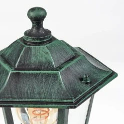 Luminaires Rustiques-hofstein Borne lumineuse Loria Vert, Noir, 1 lumière