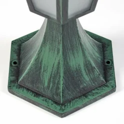 Luminaires Rustiques-hofstein Borne lumineuse Loria Vert, Noir, 1 lumière