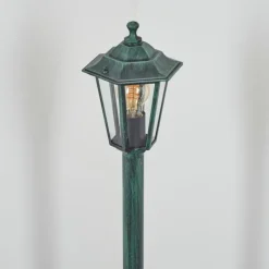 Luminaires Rustiques-hofstein Borne lumineuse Loria Vert, Noir, 1 lumière