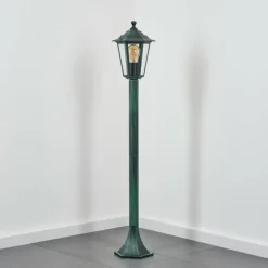 Luminaires Rustiques-hofstein Borne lumineuse Loria Vert, Noir, 1 lumière