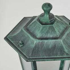 Luminaires Rustiques-hofstein Borne lumineuse Loria Vert, Noir, 1 lumière