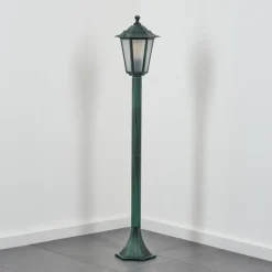 Luminaires Rustiques-hofstein Borne lumineuse Loria Vert, Noir, 1 lumière