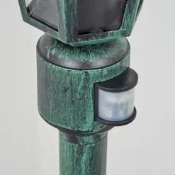 Luminaires Rustiques-hofstein Borne lumineuse Loria Vert, Noir, 1 lumière, Détecteur de mouvement