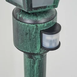 Luminaires Rustiques-hofstein Borne lumineuse Loria Vert, Noir, 1 lumière, Détecteur de mouvement
