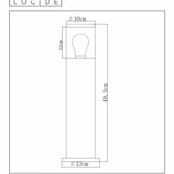Luminaires Lucide Borne lumineuse Lucide FEDOR Chrome, 1 lumière