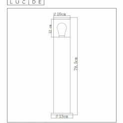 Luminaires Lucide Borne lumineuse Lucide FEDOR Chrome, 1 lumière