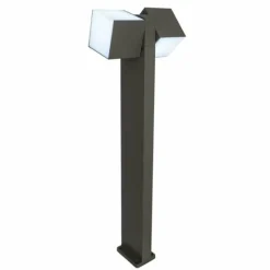 Luminaires Lutec Borne lumineuse Lutec CUBA LED Anthracite, 2 lumières